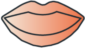 Accent graphic lips
